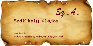 Székely Alajos névjegykártya